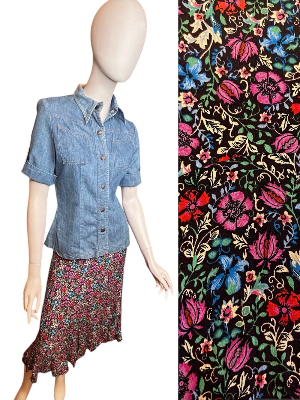 Philosophy Republic Floral High-low Ruffle Midi Skirt Size Small NWT